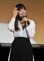 映画「ベイマックス」の特別試写会で舞台あいさつを行った菅野美穂＝大阪市内