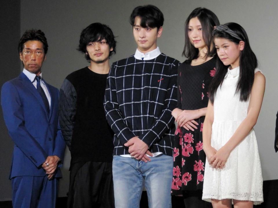 　（左から）久保田悠来、チャンソン、大野いと、村山優香＝東京・新宿