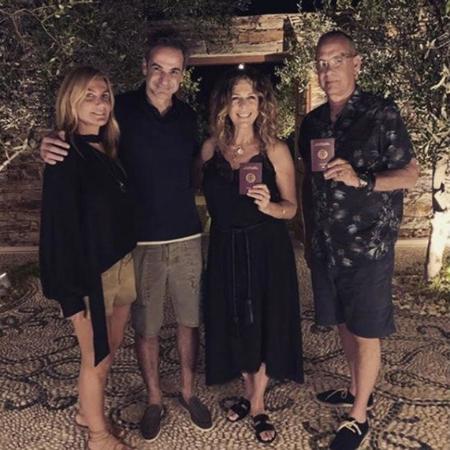 キリアコス・ミツォタキス首相夫妻、リタ・ウィルソン、トム・ハンクス