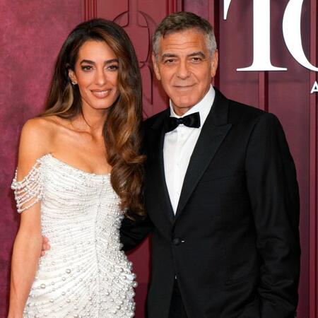 　ジョージ・クルーニー（左）と妻のアマル・クルーニーさん