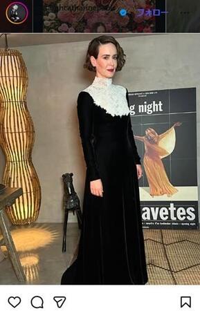 サラ・ポールソンのインスタグラム＠mssarahcatharinepaulsonより