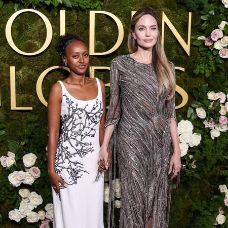 アンジェリーナ・ジョリー（右）と長女のザハラ