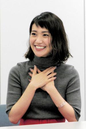 　舞台の会見を行った大島優子＝大阪市内