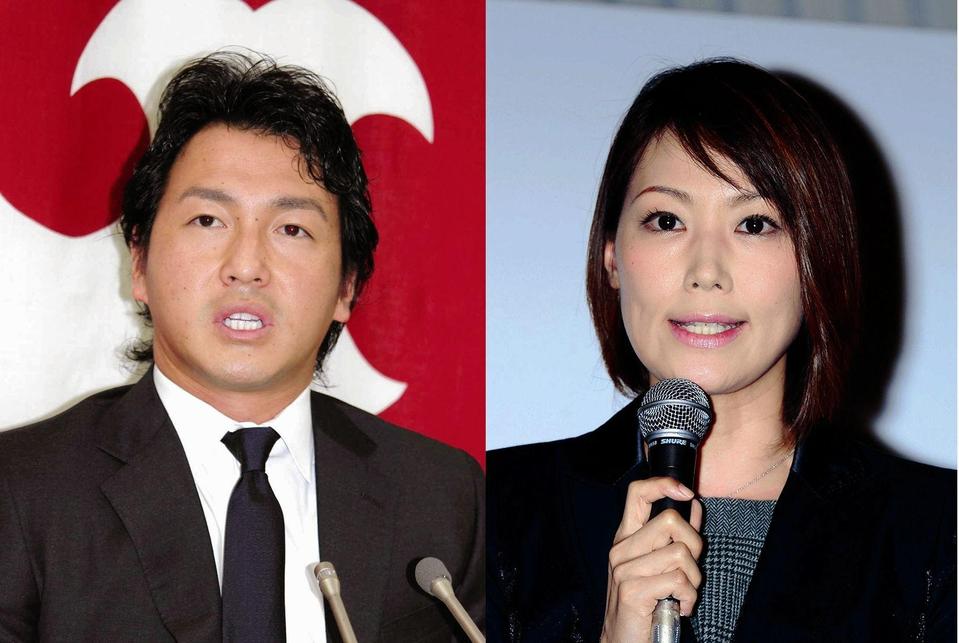 結婚を発表した巨人・長野（左）とテレ朝の下平アナ