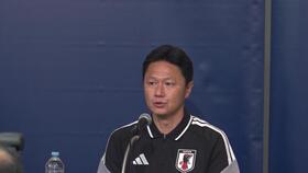 会見で次期日本代表監督就任について語る大岩剛氏