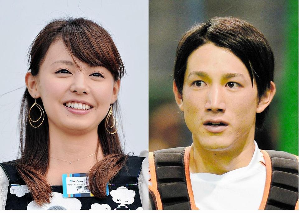 交際が発覚したフジテレビ・宮澤アナ（左）と巨人・小林