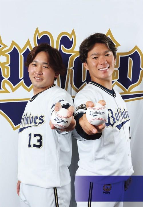 オリックスの山本由伸投手（右）と宮城大弥投手