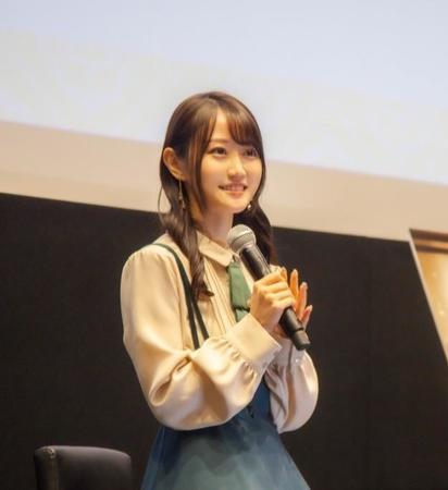 試写会に参加した声優の小倉唯