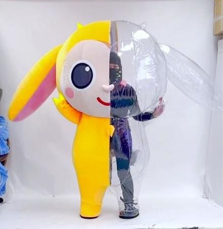 中の人がミックスくんの手を動かす