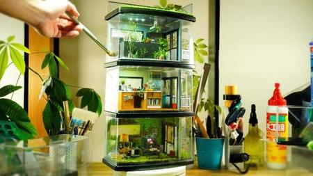 完成まで5ヵ月？100均のアクリルケースで作ったミニチュアマンションが話題