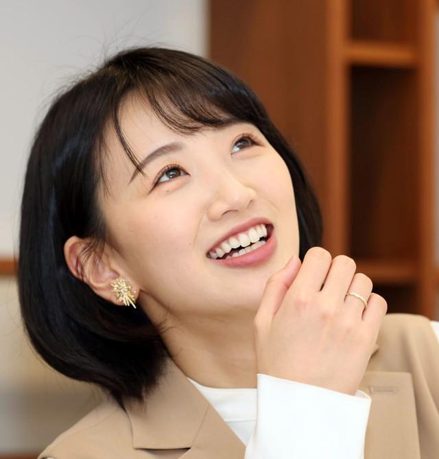 ＡＢＣテレビの東留伽アナウンサー（撮影・山口登）