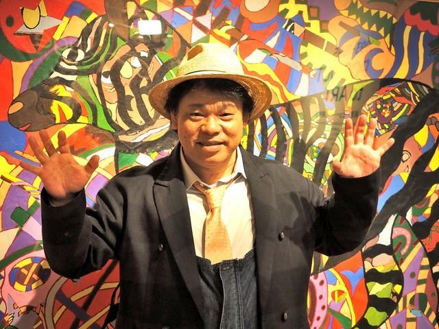 画業30年記念作品展「POP OUT」オープン前内覧会に出席したジミー大西