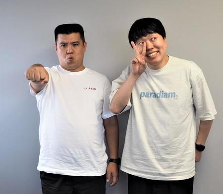 ジェラードン・アタック西本（左）とかみちぃ