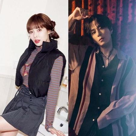 熱愛説が浮上したヒョナ（左）とヨン・ジュンヒョン（出典：ヒョナ、ヨン・ジュンヒョン Instagram）