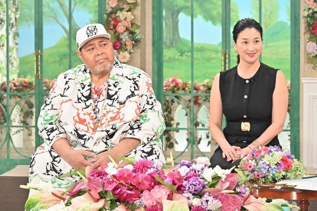 5月28日放送の「徹子の部屋」に出演する小錦八十吉（左）と妻・千絵さん＝提供