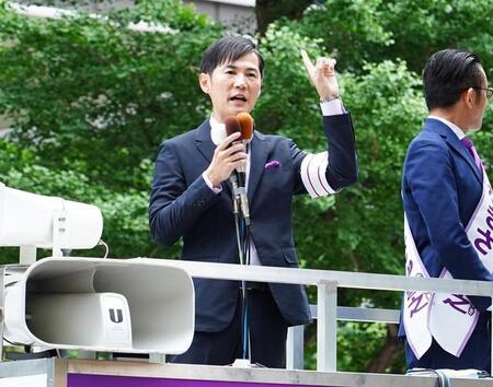 都議選に向けて、熱弁する石丸伸二氏