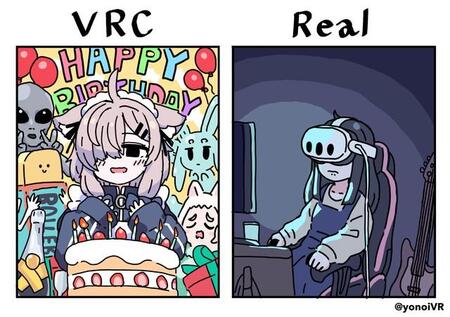 誕生日のVRCとReal