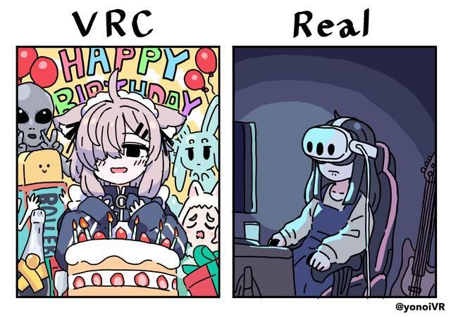 誕生日のVRCとReal