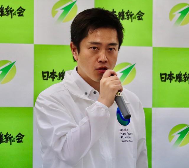 日本維新の会の吉村洋文代表＝大阪市内の党本部