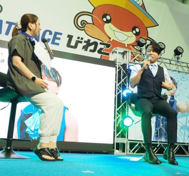 びわこボートでトークショーを行った西川貴教