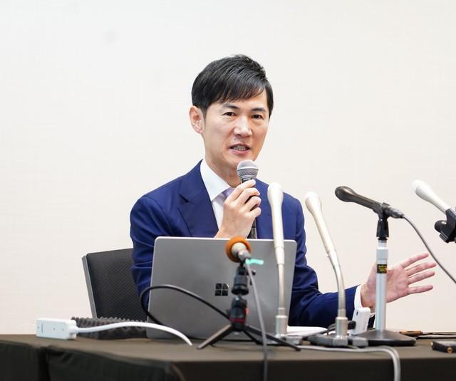 会見を行った石丸伸二氏