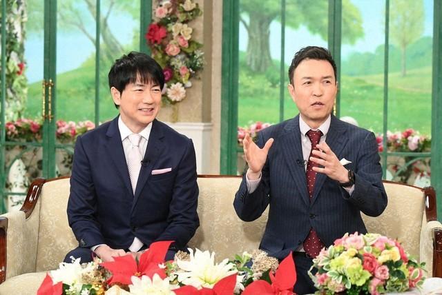 「徹子の部屋」に出演する羽鳥慎一（左）と玉川徹氏＝テレビ朝日提供