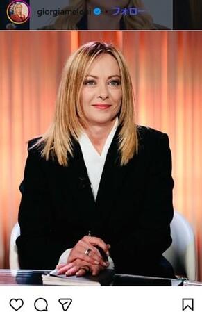 ジョルジャ・メローニ首相のインスタグラム＠giorgiameloniより