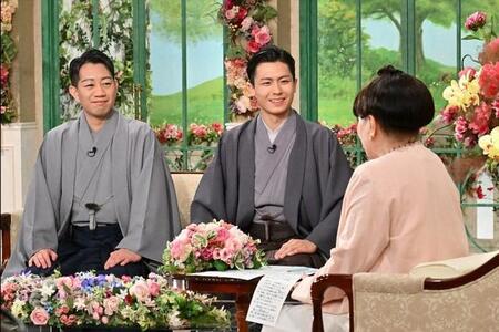 「徹子の部屋」   黒柳徹子(右)、市川團子、中村壱太郎＝テレビ朝日提供