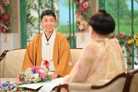 「徹子の部屋」    黒柳徹子(右)、立川晴の輔＝テレビ朝日提供