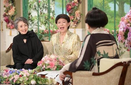 「徹子の部屋」   黒柳徹子(右)、美川憲一、安奈淳＝テレビ朝日提供