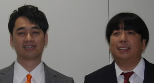 謝罪したバナナマンの設楽（左）と日村