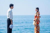 千尋（中沢元紀）に向き合い、お礼を伝えるのぶ（今田美桜）