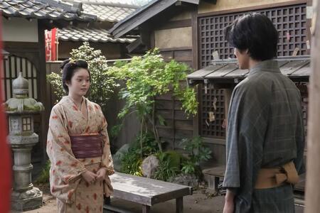 トキ（高石あかり）は銀二郎（寛一郎）と向き合って…