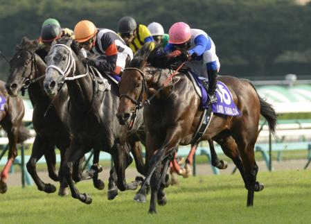 　最優秀短距離馬に輝いたロードカナロア（右）