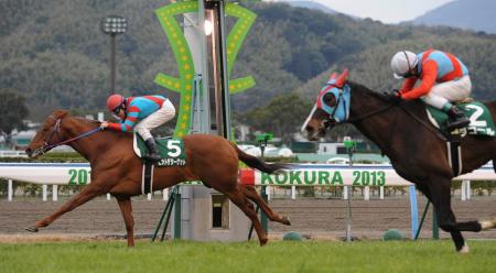　内から抜け出したヒットザターゲット（左）。右は２着のダコール
