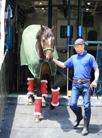 　東京競馬場に到着したエピファネイア