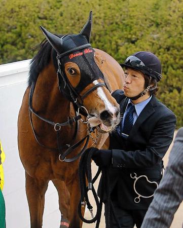 　引退レースを２着で終えたドナウブルー（撮影・石湯恒介）