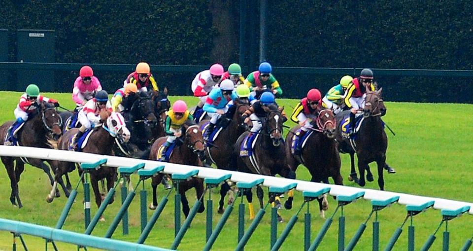 　したドゥラメンテ（右端）は４角で約５頭分一気に外斜行した