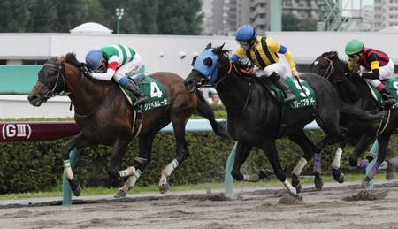 　グレープブランデーを振り切るジェベルムーサ（左）