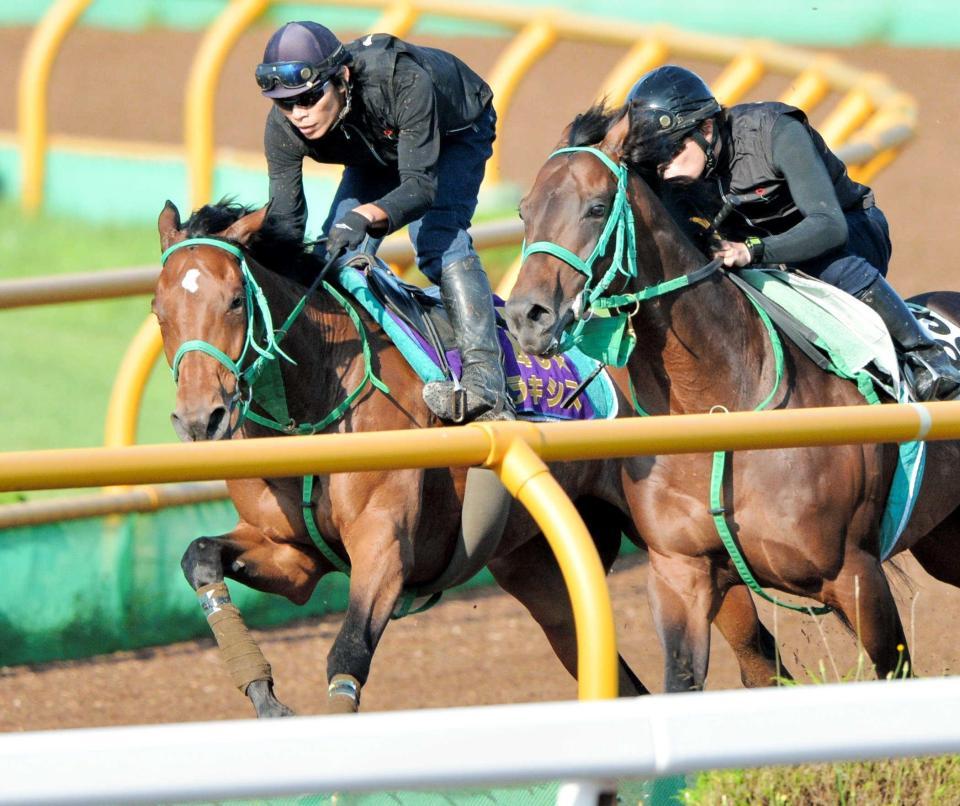 　函館Ｗの併せ馬でラキシス（左）は態勢を整えた