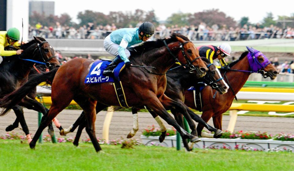 　天皇賞・秋を制したスピルバーグ（手前）＝14年11月２日・東京競馬場