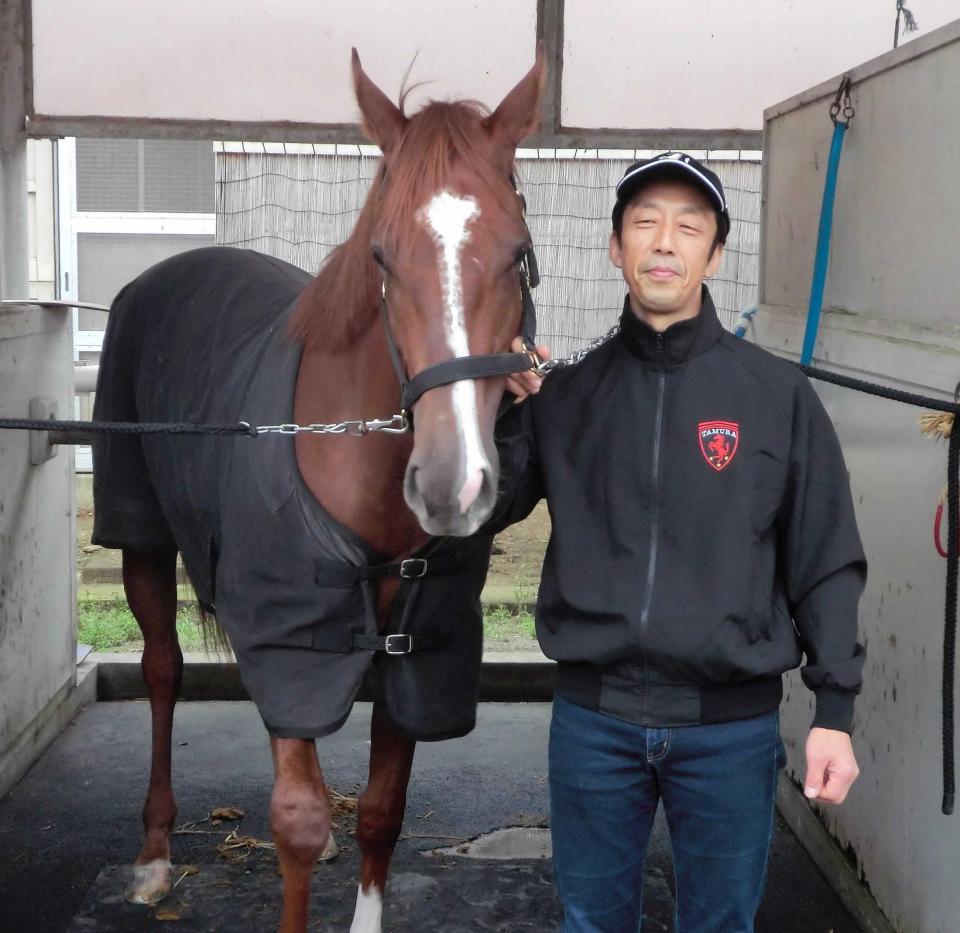 　阪神ＪＦを制したメジャーエンブレムは１４日朝も元気な姿を見せた