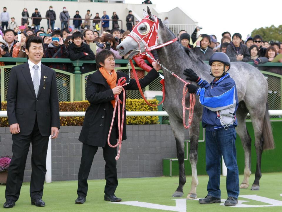 ＤｅＮＡの三浦大輔と愛馬のリーゼントブルース