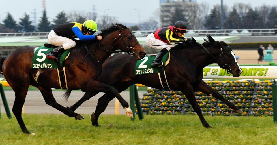 　力強く後続を振り切ったブラックスピネル（右）