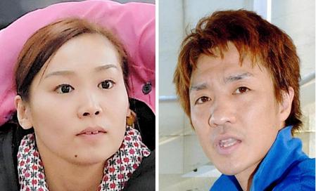 結婚を発表した坂咲友理（左）とと夏山亮平