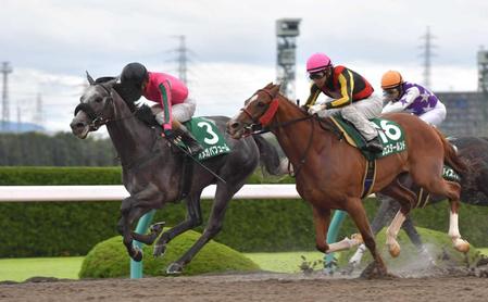 　直線抜け出し、ウェスタールンドの猛追を振り切ったオメガパフューム（左）