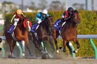 インでためた末脚で一気に抜けるルヴァンスレーヴ（右）＝中京競馬場（撮影・石湯恒介）