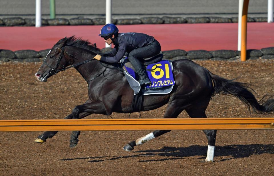 　川田を背に栗東ＣＷで追い切るダノンプレミアム