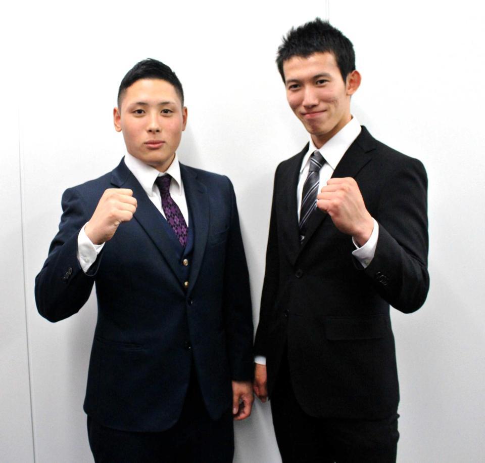 　近畿期待の新人・脇本勇希（右）と南蓮