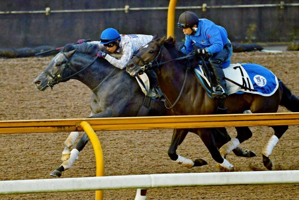 　浜中を背にラスト上々の伸びを見せたアイスバブル（左）